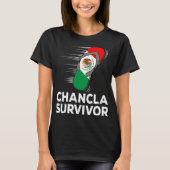 Chancla Survivor Mexico Funny Mexican Flag Joke Gi Tシャツ (正面)