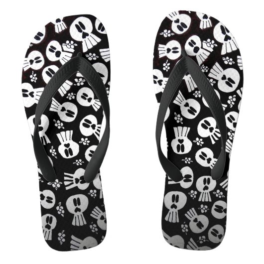 chanclas - flip flops -calveras -skulls ビーチサンダル (フットベッド)