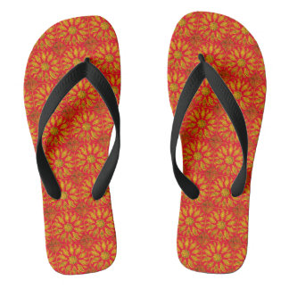 Chanclas mandala en rojo ビーチサンダル