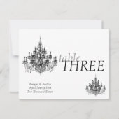 Chandee Amoreのテーブル数 招待状 (正面)