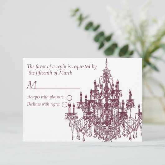 Chandee AmoreのrsvpカードTP 出欠カード (スタンド正面)