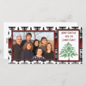 Chandelier Damask Green Damask Treeフォトカード シーズンカード (正面/裏面)