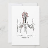 Chandelier Romantic Blush Pink Bow Formal Wedding  (裏面)