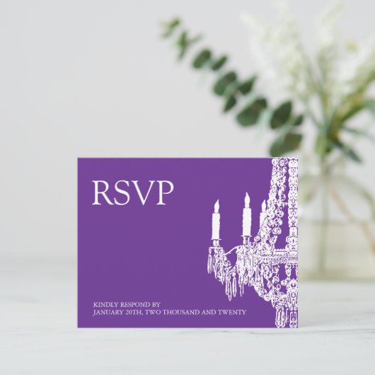 Chandelier RSVPカード (スタンド正面)