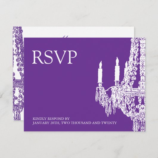 Chandelier RSVPカード (正面/裏面)