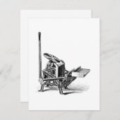 Chandler & Priceパイロットの凸版グリーティングカード サンキューカード (正面/裏面)