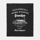 Change ALL文字 – 鉄道模型 – もっと幸せ！ フリースブランケット (正面)