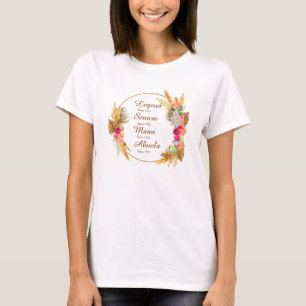 CHANGE ANY Name Date Legend Senora Mami Abuela Tシャツ