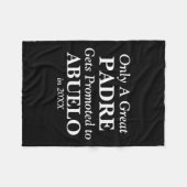 Change Any Text Padre Promoted To Abuelo 20xx フリースブランケット (正面(横))