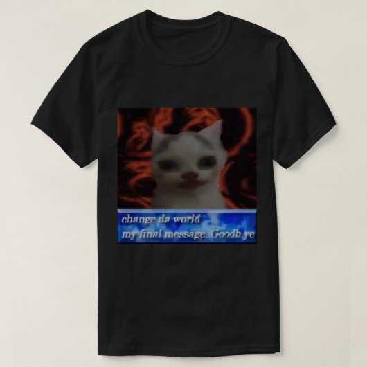 change da world cat tシャツ (デザイン正面)