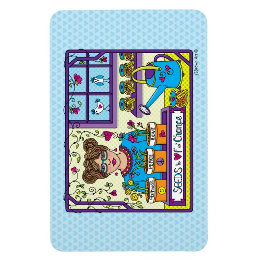 Change_Flexible Magnet 6"x4"の種子 マグネット (縦)