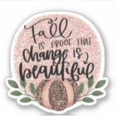 Change is Beautiful秋 シール (正面)