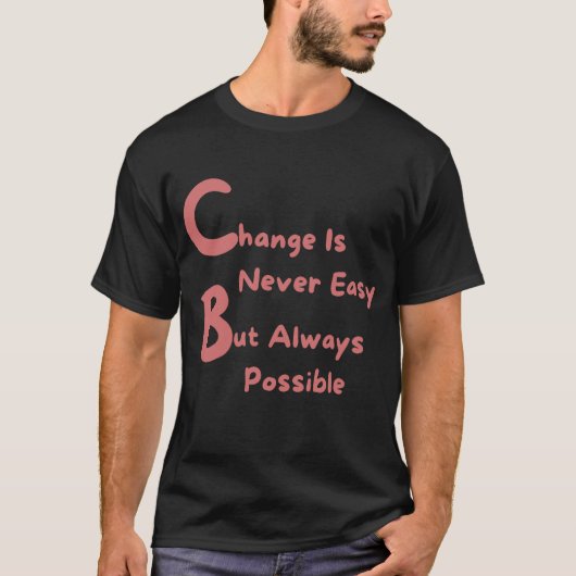 "Change Is Possible T-Shirt – Motivational Slogan  Tシャツ (正面)