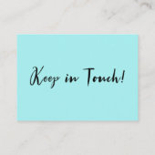 「Change of Address」、Aqua Enclosure カジュアル Card エンクロージャーカード (裏面)