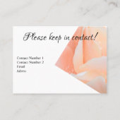 Change of Address Card – Elegant Peach Rose 名刺 (裏面)