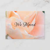Change of Address Card – Elegant Peach Rose Floral 名刺 (正面)