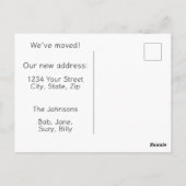 Change of Address Charming Bird House ポストカード (裏面)