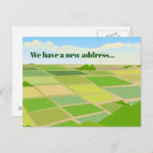 Change of Address Farm House Fields 案内ポストカード (正面/裏面)