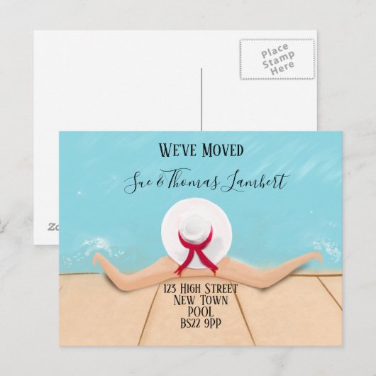 Change of address POOL Side 案内ポストカード (正面/裏面)