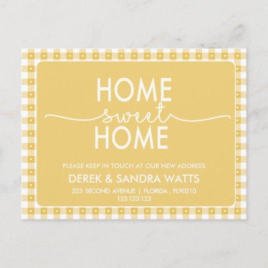 Change of address we have moved house rustic 案内ポストカード (正面)