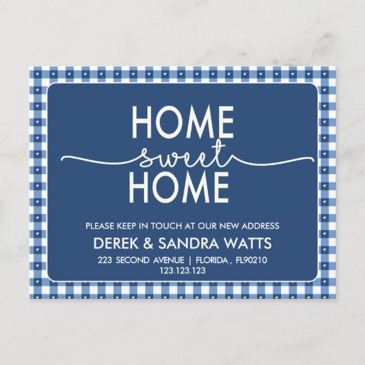 Change of address we have moved house rustic 案内ポストカード (正面)