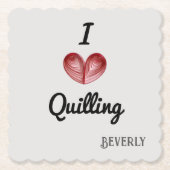 Change Quilling and Name, Scalloped, Scalloped ペーパーコースター (正面)