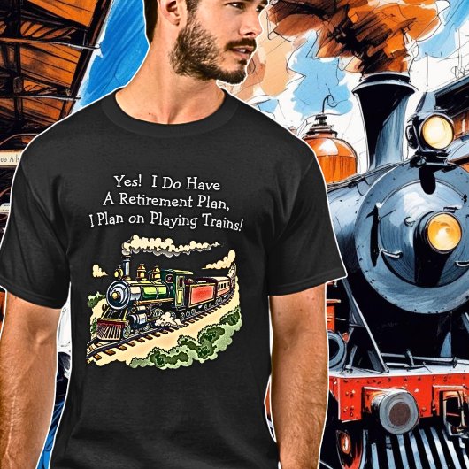 Change Text, ヴィンテージ蒸気機関車退職プラン Tシャツ