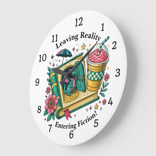 Change Text, Leaving Reality Entering Fiction      ラージ壁時計 (傾斜)