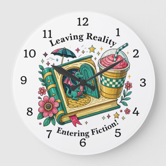 Change Text, Leaving Reality Entering Fiction      ラージ壁時計 (正面)