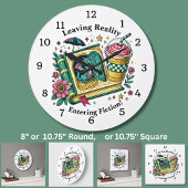 Change Text, Leaving Reality Entering Fiction      ラージ壁時計