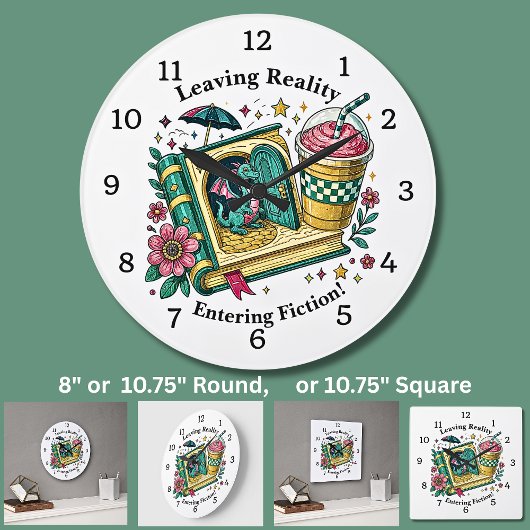 Change Text, Leaving Reality Entering Fiction      ラージ壁時計
