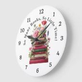 Change Text, So Many Books, So Little Time ラージ壁時計 (傾斜)