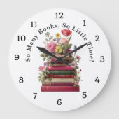 Change Text, So Many Books, So Little Time ラージ壁時計 (正面)