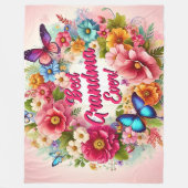 Change the Grandma Name Phrase, Best Grandma Ever! フリースブランケット (正面)