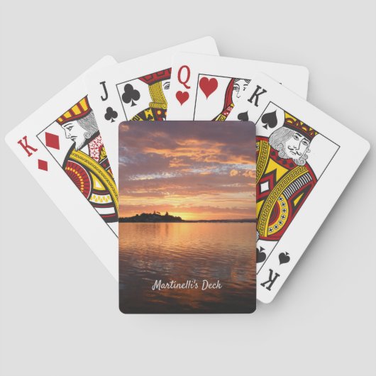Change the Name Only Sunset Poker Cards トランプ (裏面)