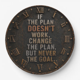 Change the Plan Not the Goal Office Decor ペーパープレート