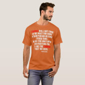 Change will not come Inspirational Obama Quote Tee Tシャツ (正面フル)