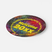 Change Year Edit文字Add Name New Year 20xxパーティー ペーパープレート (アングル)