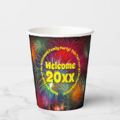 Change Year Edit文字Add Name New Year 20xxパーティー 紙コップ (裏面)