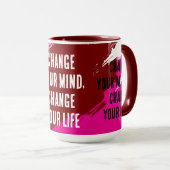 Change Your Mind, Change Your Life (パープル) マグカップ (正面右)