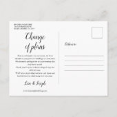 Changez la date Événement reporté Annulé Amusant 案内ポストカード (裏面)