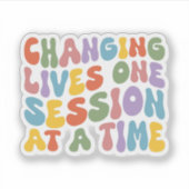 Changing Lives一度に1つのセッション、セラピスト シール (正面)