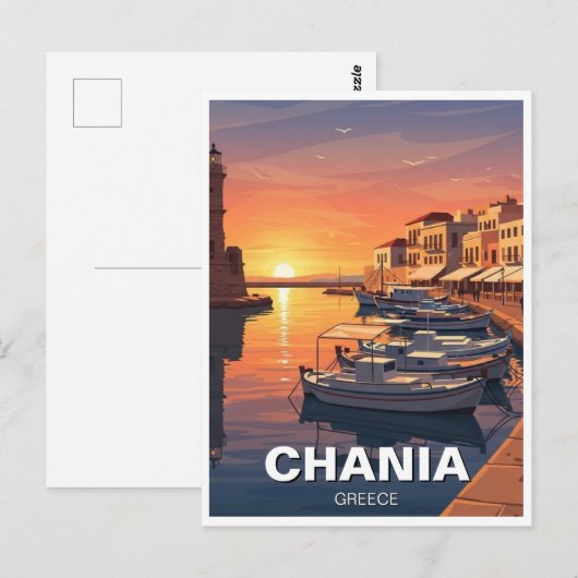 Chania Greece Travel ポストカード (正面/裏面)