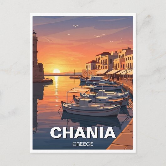 Chania Greece Travel ポストカード (正面)