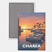 Chania Greece Travel マグネット (正面/裏面)