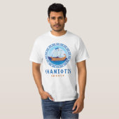 Chaniotis, Greece Greek Ship Men'sデザイン Tシャツ (正面フル)