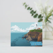 Channel Islands Lighthouse Coastal Art ポストカード (スタンド正面)