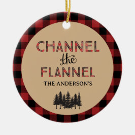 Channel The Flannel Christmas Ornament Photo セラミックオーナメント