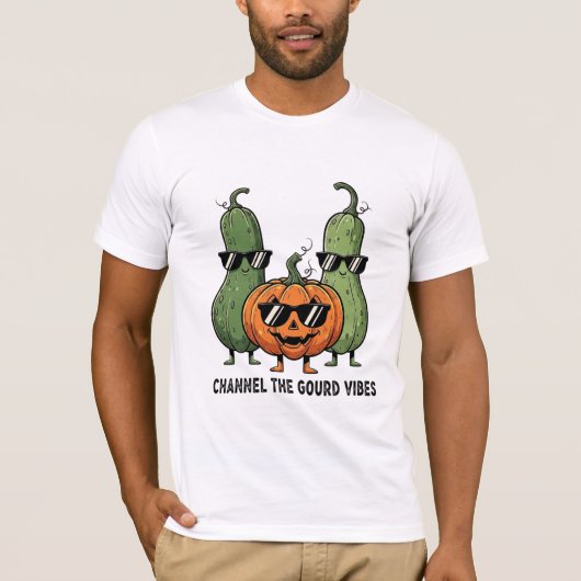 Channel The Gourd Vibes Funny Pumpkin Squad Tシャツ (正面)