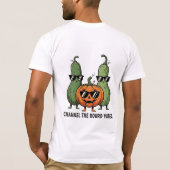 Channel The Gourd Vibes Funny Pumpkin Squad Tシャツ (裏面)